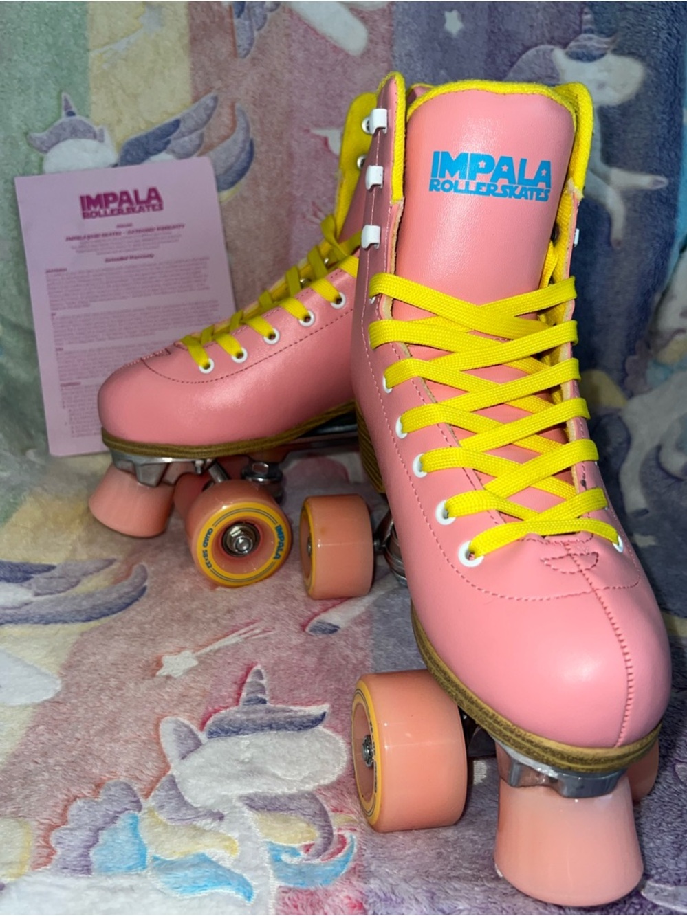 Impala Roller Skate — Pink & Yellow